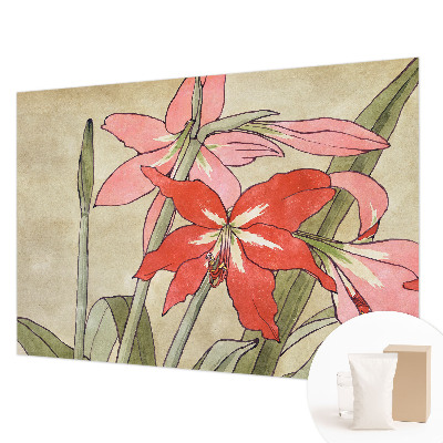 Fotomural decorativo para cabecero de cama con flores de lirio de día