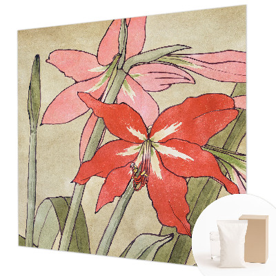 Fotomural decorativo para cabecero de cama con flores de lirio de día