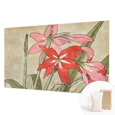 Fotomural decorativo para cabecero de cama con flores de lirio de día