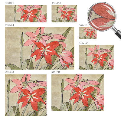 Fotomural decorativo para cabecero de cama con flores de lirio de día