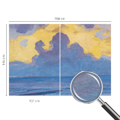 Papel mural texturado decorativo con diseño de paisaje de nubes