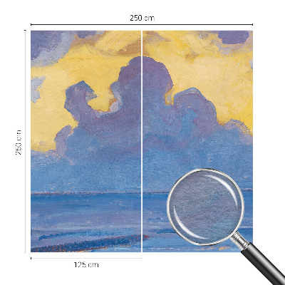 Papel mural texturado decorativo con diseño de paisaje de nubes