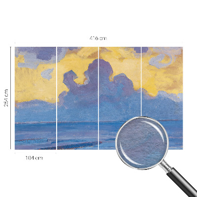Papel mural texturado decorativo con diseño de paisaje de nubes