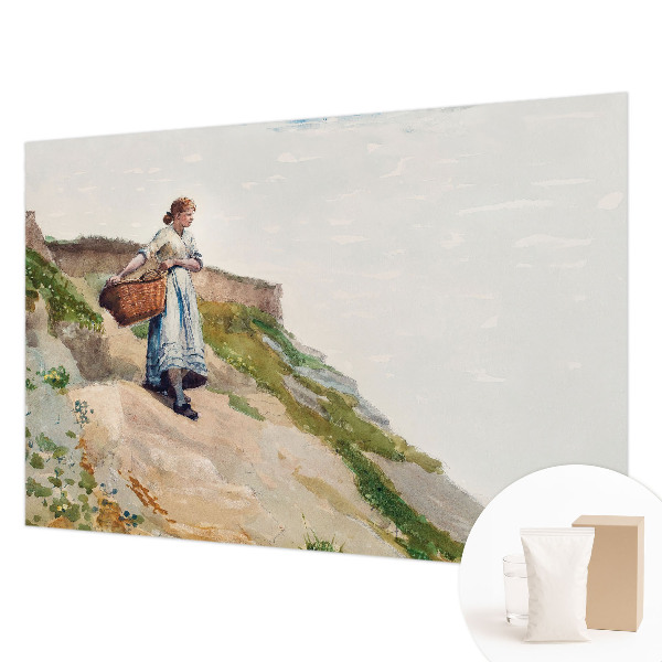 Mural de pared con estampado hermoso con un paisaje femenino