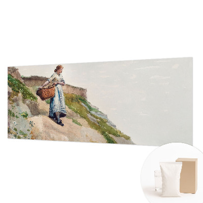 Mural de pared con estampado hermoso con un paisaje femenino