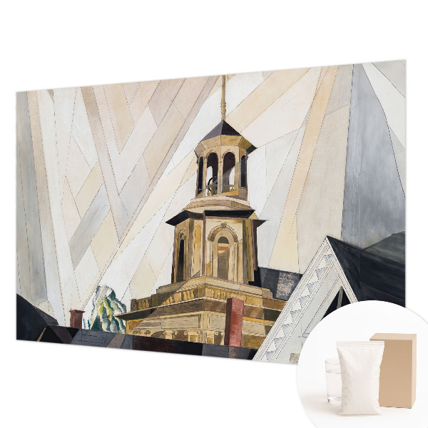 Fotomural decorativo para cabecero de cama con diseño de torre arquitectónica