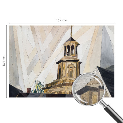 Fotomural decorativo para cabecero de cama con diseño de torre arquitectónica