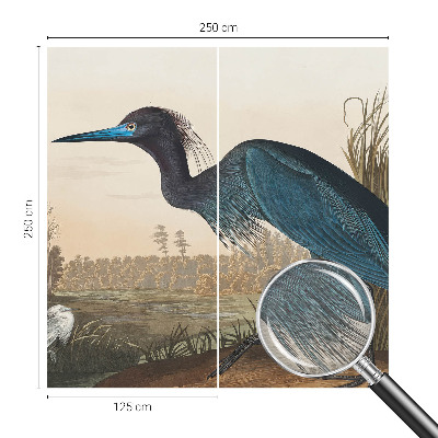 Mural decorativo con diseño de aves acuáticas