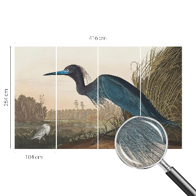 Mural decorativo con diseño de aves acuáticas