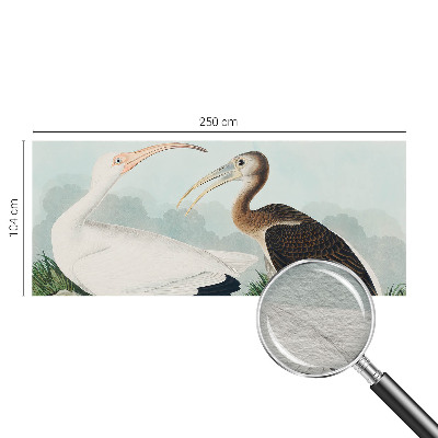 Papel mural texturado decorativo con diseño de pareja de pájaros