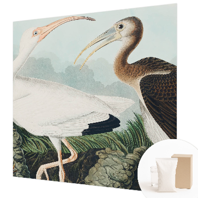 Papel mural texturado decorativo con diseño de pareja de pájaros