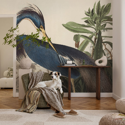 Mural de pared con estampado hermoso con un motivo de naturaleza exótica