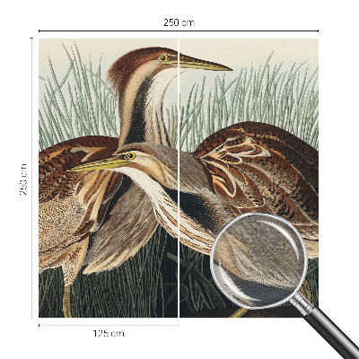 Fotomural decorativo para cabecero de cama con diseño de pájaros realistas