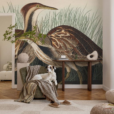 Fotomural decorativo para cabecero de cama con diseño de pájaros realistas