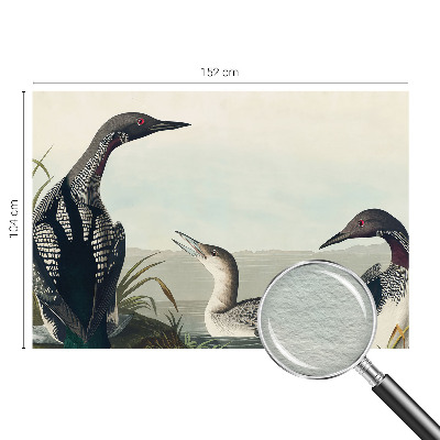 Papel mural texturado decorativo con diseño de pájaros sobre el agua