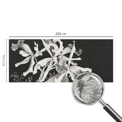 Mural decorativo con ilustración de orquídea