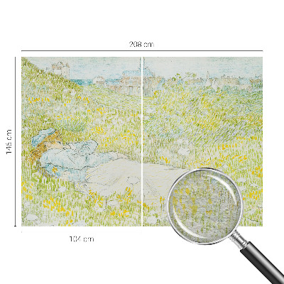 Papel mural con patrón decorativo con diseño relajante de primavera