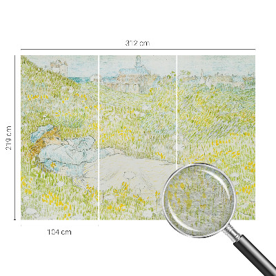 Papel mural con patrón decorativo con diseño relajante de primavera