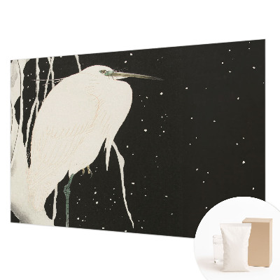 Fotomural decorativo para cabecero de cama con diseño de ave de invierno