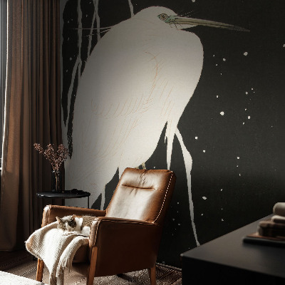 Fotomural decorativo para cabecero de cama con diseño de ave de invierno