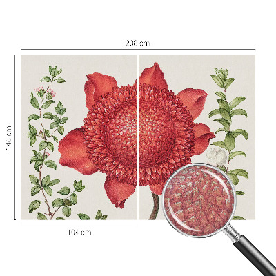 Papel mural texturado decorativo con diseño Elegancia floral para paredes