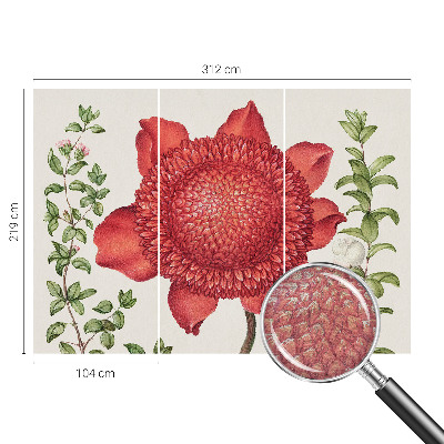 Papel mural texturado decorativo con diseño Elegancia floral para paredes