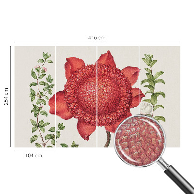 Papel mural texturado decorativo con diseño Elegancia floral para paredes