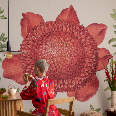 Papel mural texturado decorativo con diseño Elegancia floral para paredes