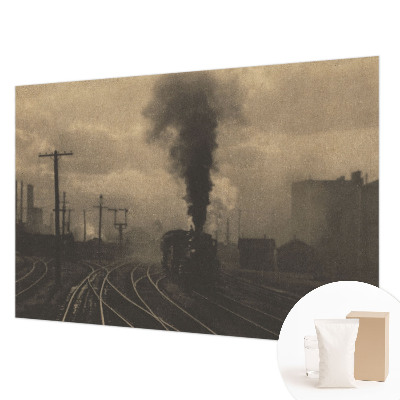 Mural de pared con estampado hermoso con un paisaje industrial