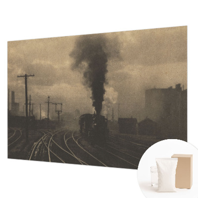Mural de pared con estampado hermoso con un paisaje industrial