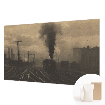 Mural de pared con estampado hermoso con un paisaje industrial