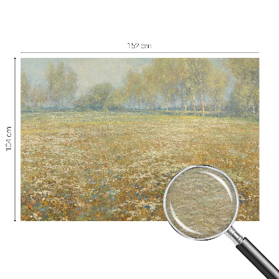 Papel mural con patrón decorativo con diseño de campo en flor