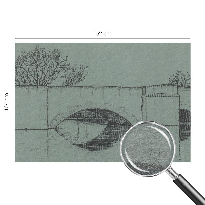 Fotomural decorativo para cabecero de cama con diseño de puente de arco