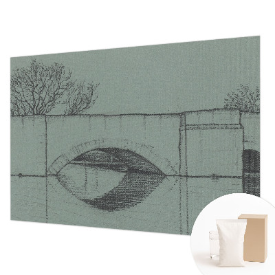 Fotomural decorativo para cabecero de cama con diseño de puente de arco