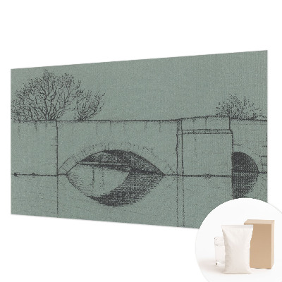 Fotomural decorativo para cabecero de cama con diseño de puente de arco