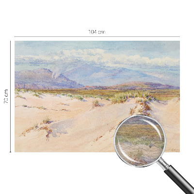 Papel mural texturado decorativo con motivo de paisaje desértico