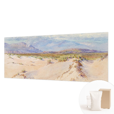 Papel mural texturado decorativo con motivo de paisaje desértico