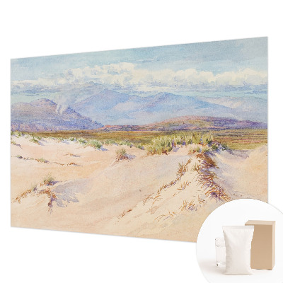Papel mural texturado decorativo con motivo de paisaje desértico
