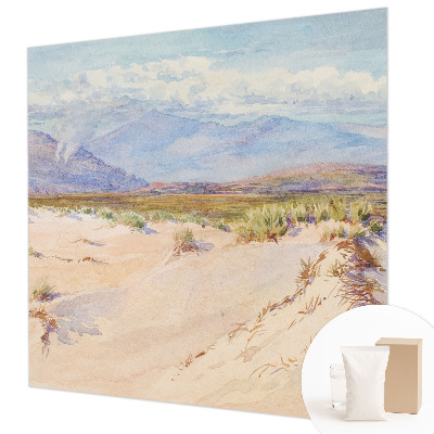 Papel mural texturado decorativo con motivo de paisaje desértico