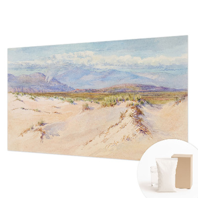 Papel mural texturado decorativo con motivo de paisaje desértico