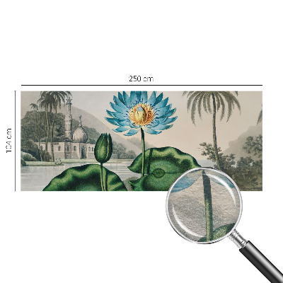 Mural decorativo con un paisaje exótico