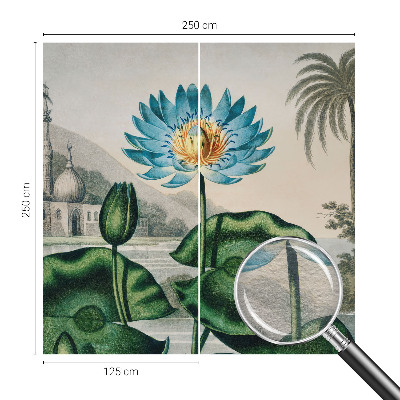 Mural decorativo con un paisaje exótico
