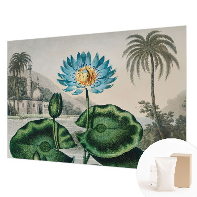 Mural decorativo con un paisaje exótico