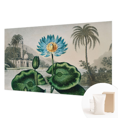 Mural decorativo con un paisaje exótico