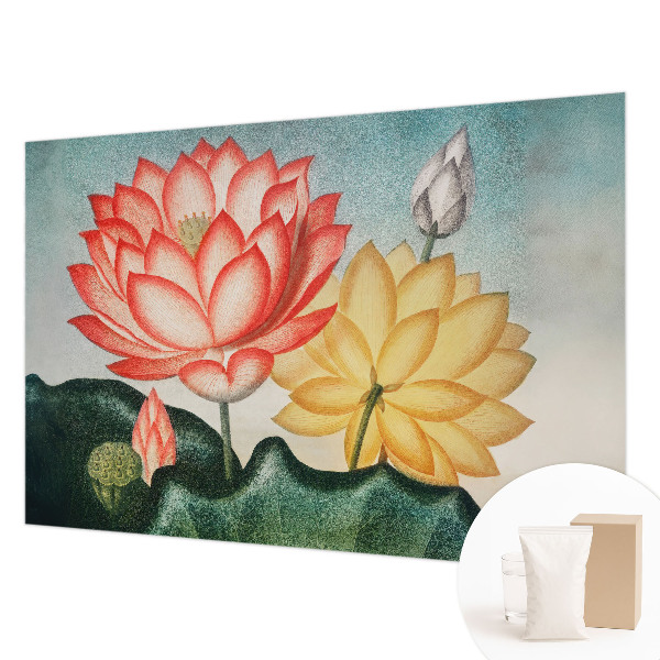 Fotomural decorativo para cabecero de cama con diseño de flores de loto