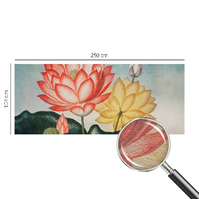 Fotomural decorativo para cabecero de cama con diseño de flores de loto