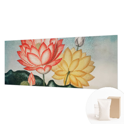 Fotomural decorativo para cabecero de cama con diseño de flores de loto