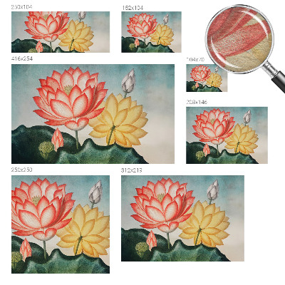 Fotomural decorativo para cabecero de cama con diseño de flores de loto