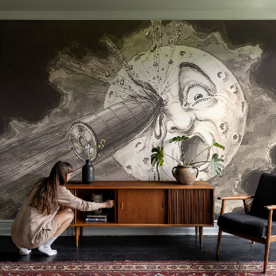 Papel mural con patrón decorativo con el motivo «Colisión cósmica»