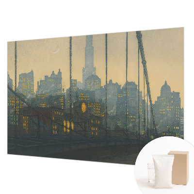 Mural decorativo con motivo de un panorama vespertino